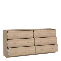 May Chest of 6 Drawers (3+3) in Jackson Hickory Oak - thumbnail 5
