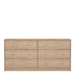 May Chest of 6 Drawers (3+3) in Jackson Hickory Oak - thumbnail 4