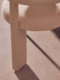 Forma Texture Fabric Dining Chair with Black Iron Frame - thumbnail 4