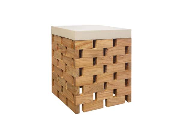 Ferrowe White Jenga Side Table - image 1