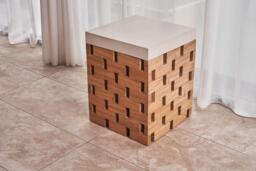Ferrowe White Jenga Side Table - thumbnail 2