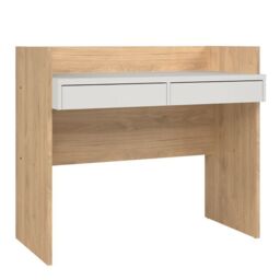Function Plus Desk with 2 Drawers in Oak and White - thumbnail 2