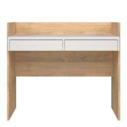 Function Plus Desk with 2 Drawers in Oak and White - thumbnail 2