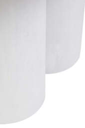 Knutsford Whitewash Mango Wood Column Detail Coffee Table – Sculptural Contemporary Coffee Table - thumbnail 2