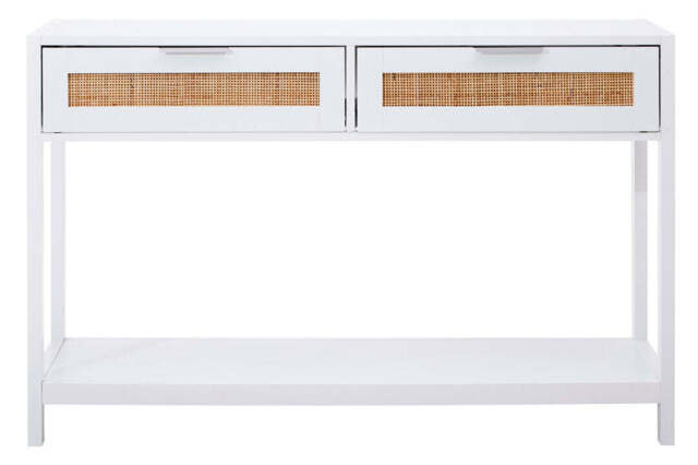 Godalming White Wood Console Table – Contemporary Hallway Table - image 1