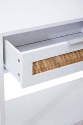 Godalming White Wood Console Table – Contemporary Hallway Table - thumbnail 3