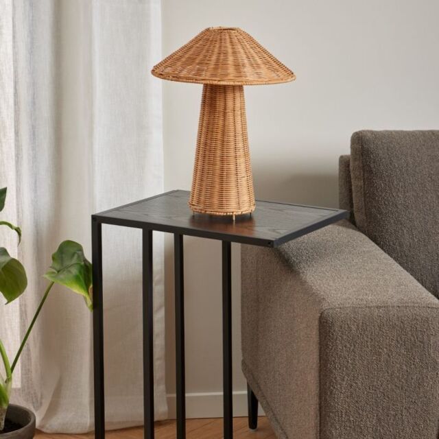 Seaford Black Metal Side Table with Black Top - image 1