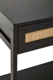 Godalming Black Wood Console Table – Contemporary Hallway Table - thumbnail 4