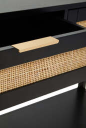 Godalming Black Wood Console Table – Contemporary Hallway Table - thumbnail 3
