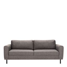 Omaha 3 Seater Sofa in Basel Light Grey Fabric - thumbnail 3