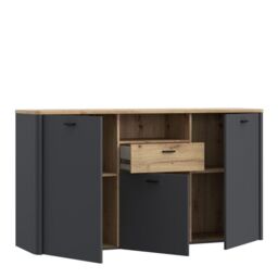 Klara 3 Door 1 Drawer Chest in Grey and Oak - thumbnail 2
