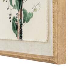 Flora & Fauna Collection Shrikes on Linen in Beaded Frame - thumbnail 2