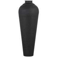Medium Matt Black Hammered Vase with Lid - thumbnail 1