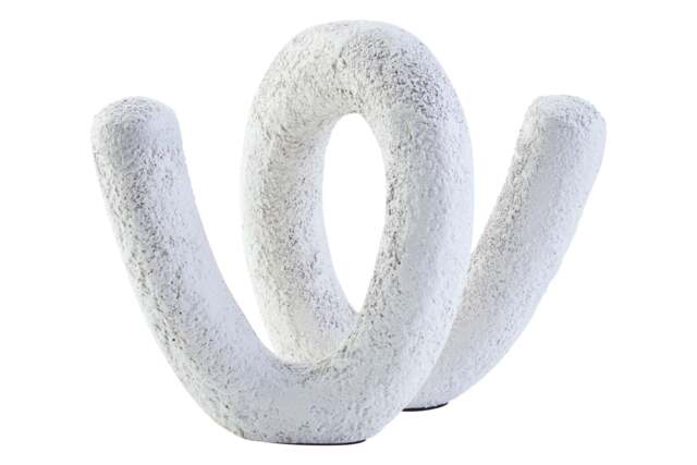 Textured Small White Sculpture Montrelle Loop