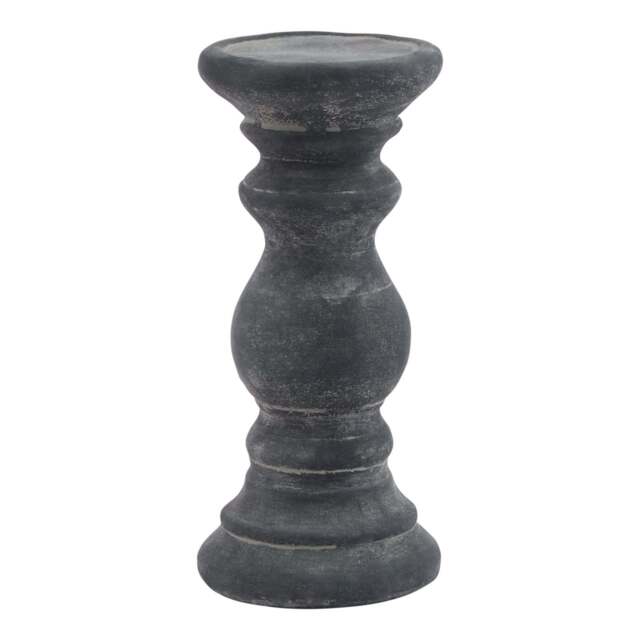 Subtle Glow: Amalfi Small Grey Column Candle Holder - image 1