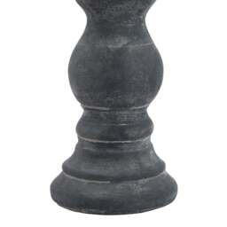 Subtle Glow: Amalfi Small Grey Column Candle Holder - thumbnail 3