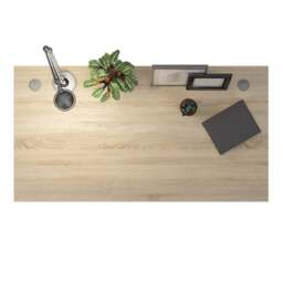 Prima Desk 150cm in Oak with White Legs - thumbnail 3