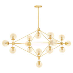 Valemont Pendant Light – Fifteen Arm, Gold Finish - thumbnail 1