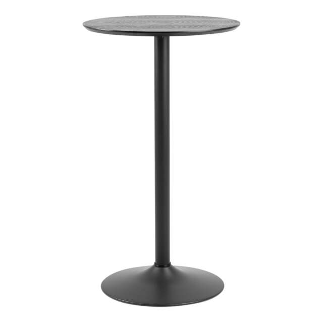 Ibiza Tall Round Bar Table with Black Ash Top and Matt Black Base - image 1