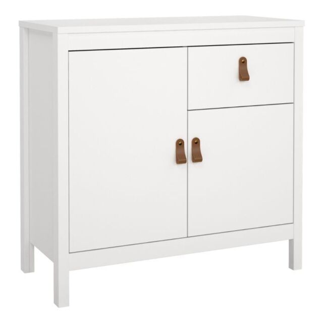 Barcelona Sideboard 2 Doors 1 Drawer in White - image 1