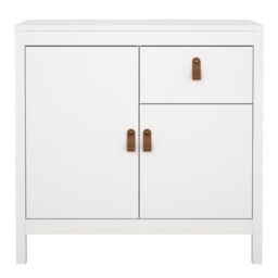 Barcelona Sideboard 2 Doors 1 Drawer in White - thumbnail 2