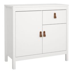 Barcelona Sideboard 2 Doors 1 Drawer in White - thumbnail 1
