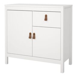 Barcelona Sideboard 2 Doors 1 Drawer in White - thumbnail 4