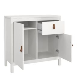 Barcelona Sideboard 2 Doors 1 Drawer in White - thumbnail 3