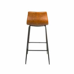 Kavira Barstool Vegan Leather Tan SET OF 2 - thumbnail 3