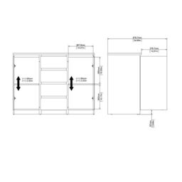 Naia Sideboard with 4 Drawers and 2 Doors in Black Matt Finish - thumbnail 5