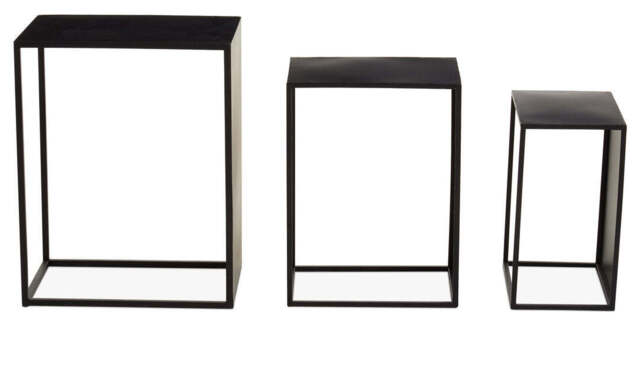 Banstead Set of Three Rectangular Nesting Tables – Contemporary Nesting Tables - image 1