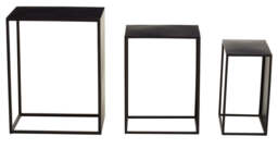 Banstead Set of Three Rectangular Nesting Tables – Contemporary Nesting Tables - thumbnail 2
