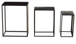 Banstead Set of Three Rectangular Nesting Tables – Contemporary Nesting Tables - thumbnail 1