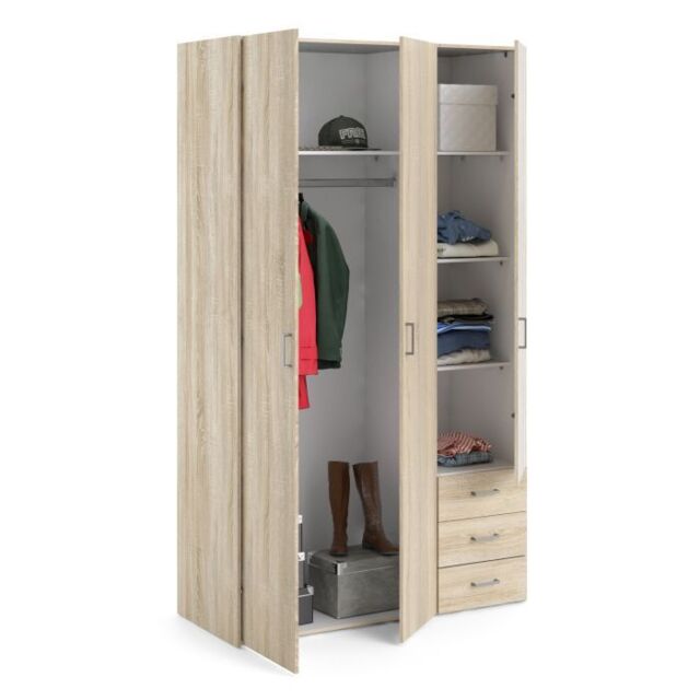 Space Wardrobe - 3 Doors 3 Drawers in Oak 2000 - image 1