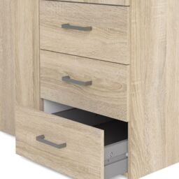 Space Wardrobe - 3 Doors 3 Drawers in Oak 2000 - thumbnail 4