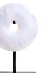 15cm Extra Sculpture Grey Marble Dia Calvion Disc Round Small - thumbnail 2