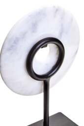 15cm Extra Sculpture Grey Marble Dia Calvion Disc Round Small - thumbnail 5