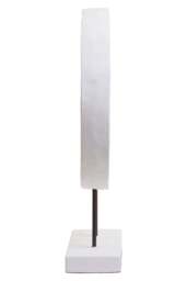 Harbour Distressed Sculpture White Round Carved Large Wood - thumbnail 4
