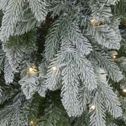 Slim Snowy Woodland Fir Pre-Lit Christmas Tree – 200 LED Lights - thumbnail 3