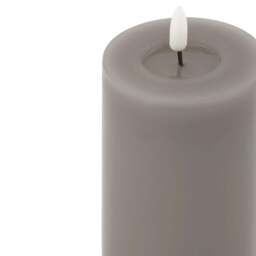 Luxe Collection Melt Effect 3 x 6 Grey LED Wax Candle - thumbnail 2