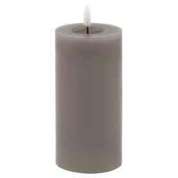 Luxe Collection Melt Effect 3 x 6 Grey LED Wax Candle - thumbnail 1