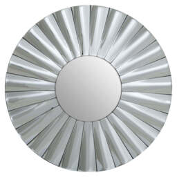 Glenmore Round Wall Mirror – Silver