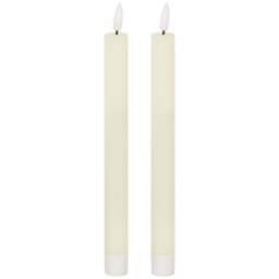 Elegant & Flameless: Natural Glow Ivory LED Dinner Candles (Set of 2) - thumbnail 2