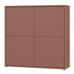Alice Springs 4 Door Large Storage Cabinet with Push-to-Open Doors in Terracotta - thumbnail 3
