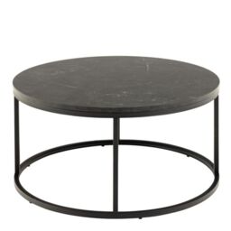 Spiro Coffee Table with Black Marble Melamine Top & Black Legs - thumbnail 3