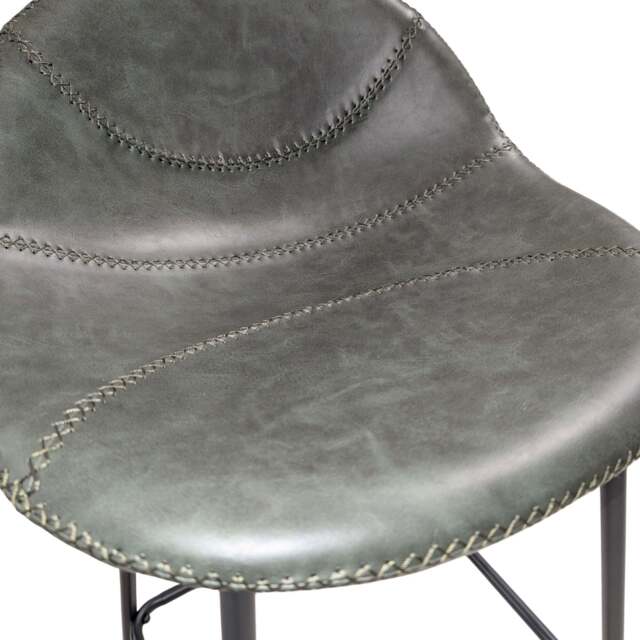 Lunmere Baseball Counter Stool Grey SET OF 2 - image 1