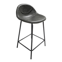 Lunmere Baseball Counter Stool Grey SET OF 2 - thumbnail 2