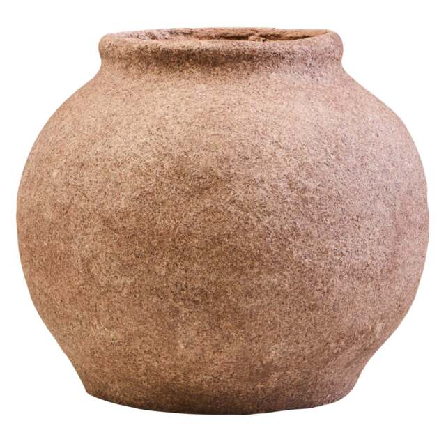 Coco Round Cotton Mache and Ravessa Shell Vase - image 1