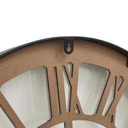 Black Frame Skeleton Clock with White Roman Numerals - thumbnail 2