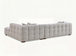 Aluxo Tribeca Right Hand Corner Sofa in Oatmeal Boucle Fabric - thumbnail 5